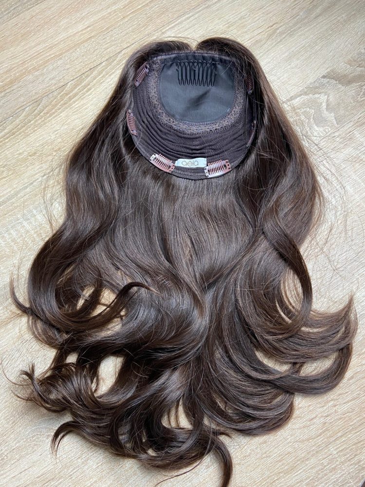 Hair topper in stock NOLWENN Slavic hair -48cm-Color #07 Customized order for Nathalie - Image 2