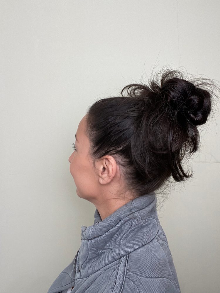 Natural Bun- Cheveux Européens -Châtain foncé – Image 2
