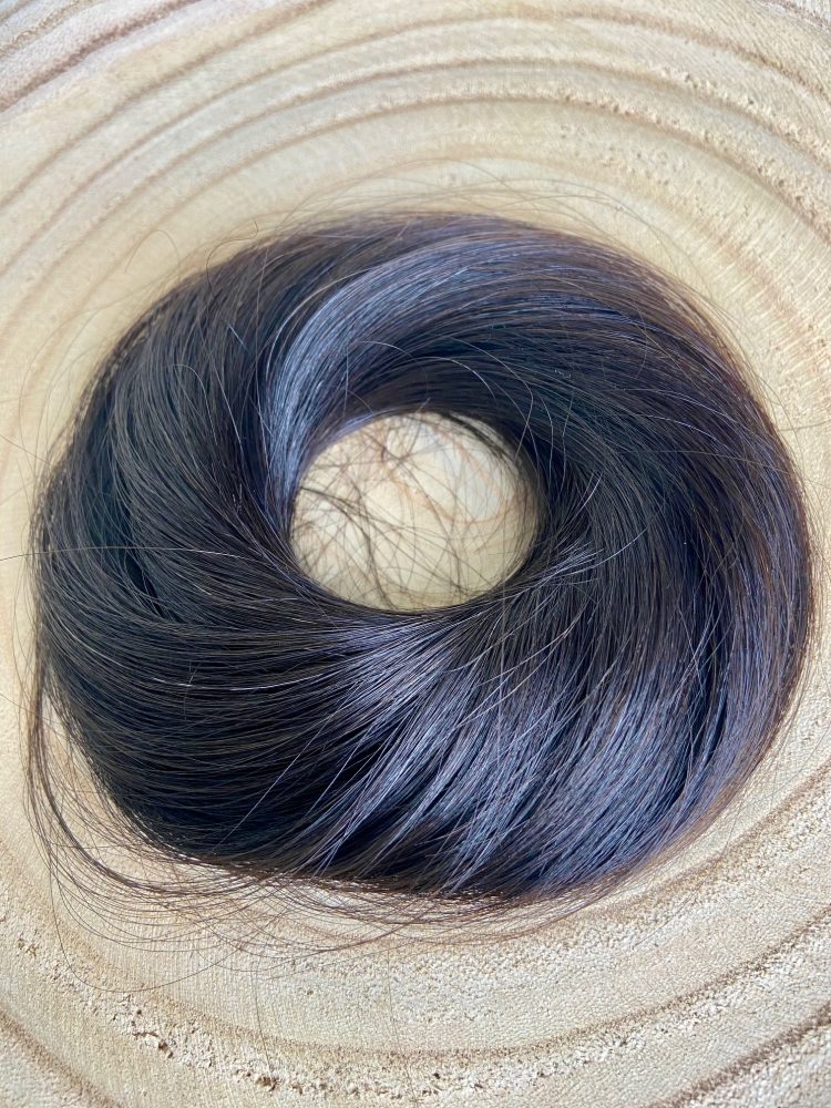 Natural Bun- Cheveux Européens -Châtain foncé
