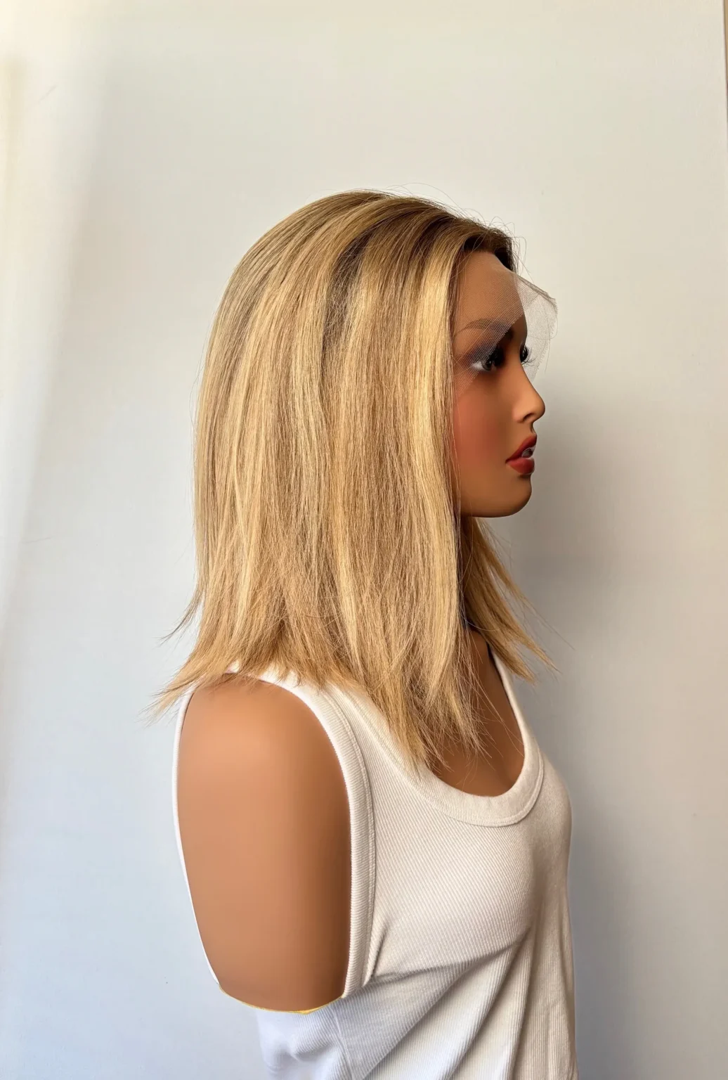 Lace Wig YANNA- S (52-54cm)- Brazilian hair -Blonde Highlights -14' - Image 4