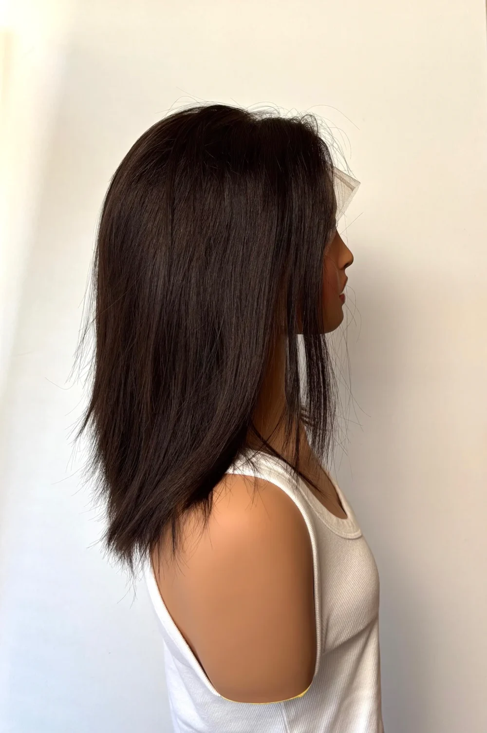 Lace Wig YANNA- M (55-56cm)- Brazilian hair -Dark brown -14' - Image 3
