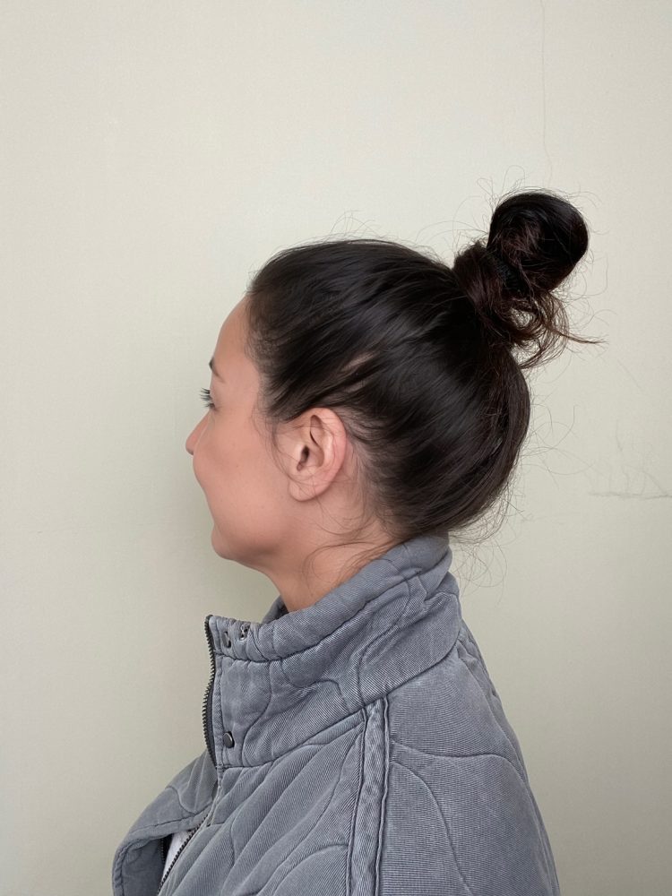 Natural Bun- Cheveux Européens -Châtain foncé – Image 3
