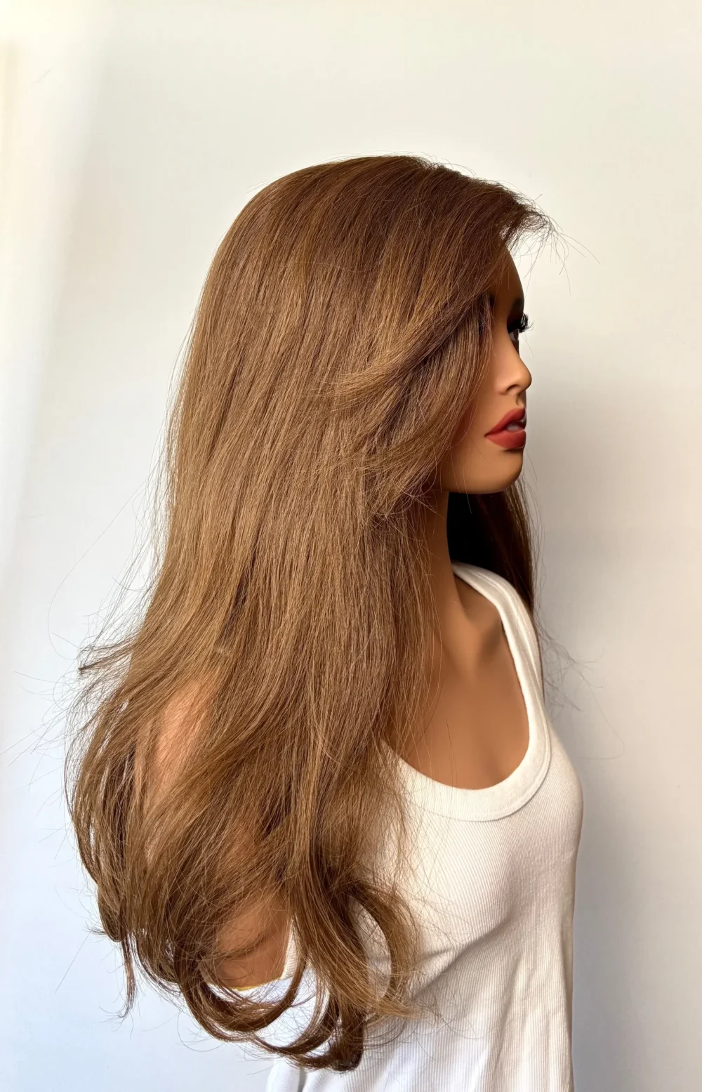 Perruque lace YANNA -M - Cheveux Brésiliens  50cm -Châtain – Image 7