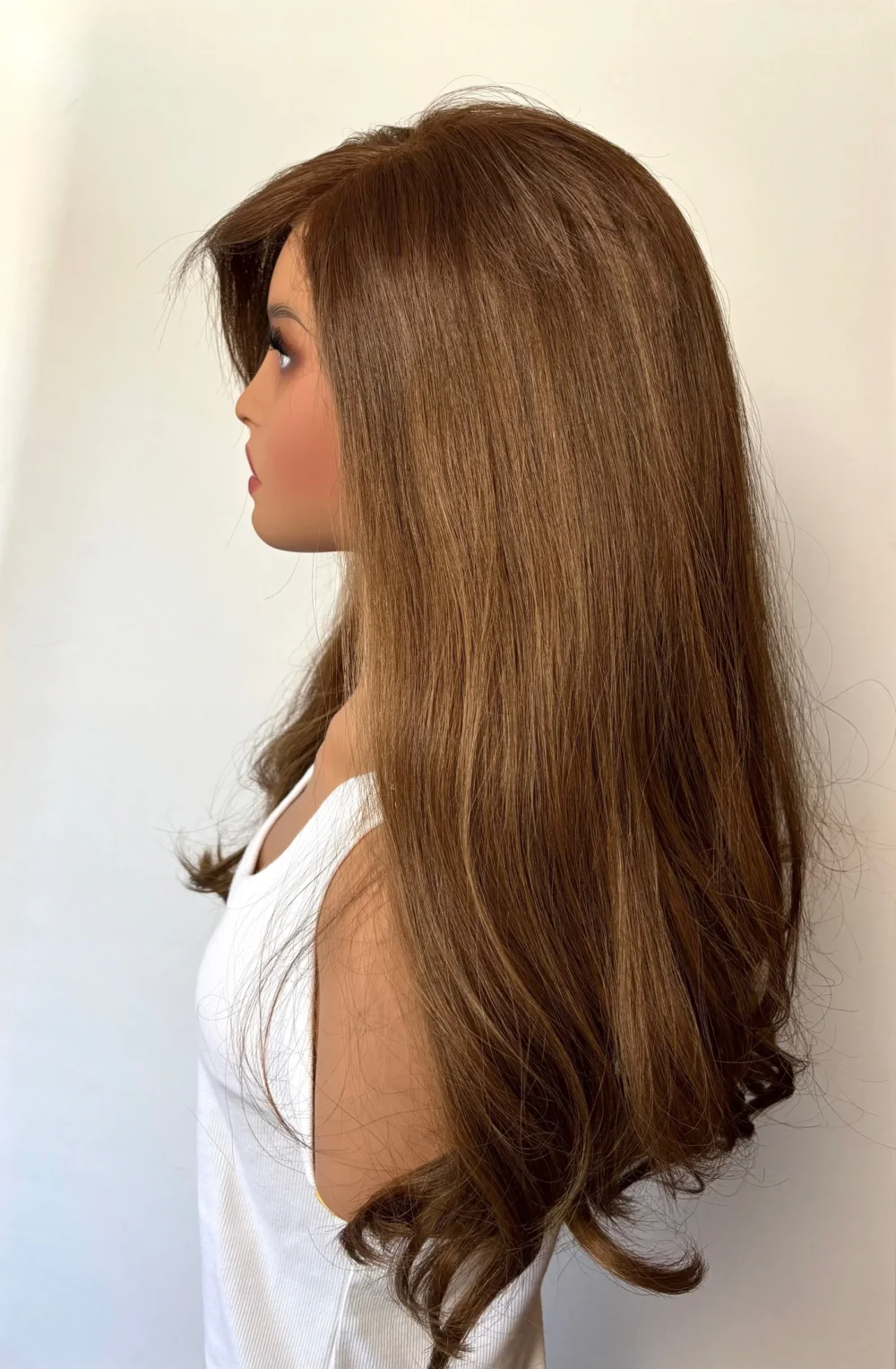 Perruque lace YANNA -M - Cheveux Brésiliens  50cm -Châtain – Image 6