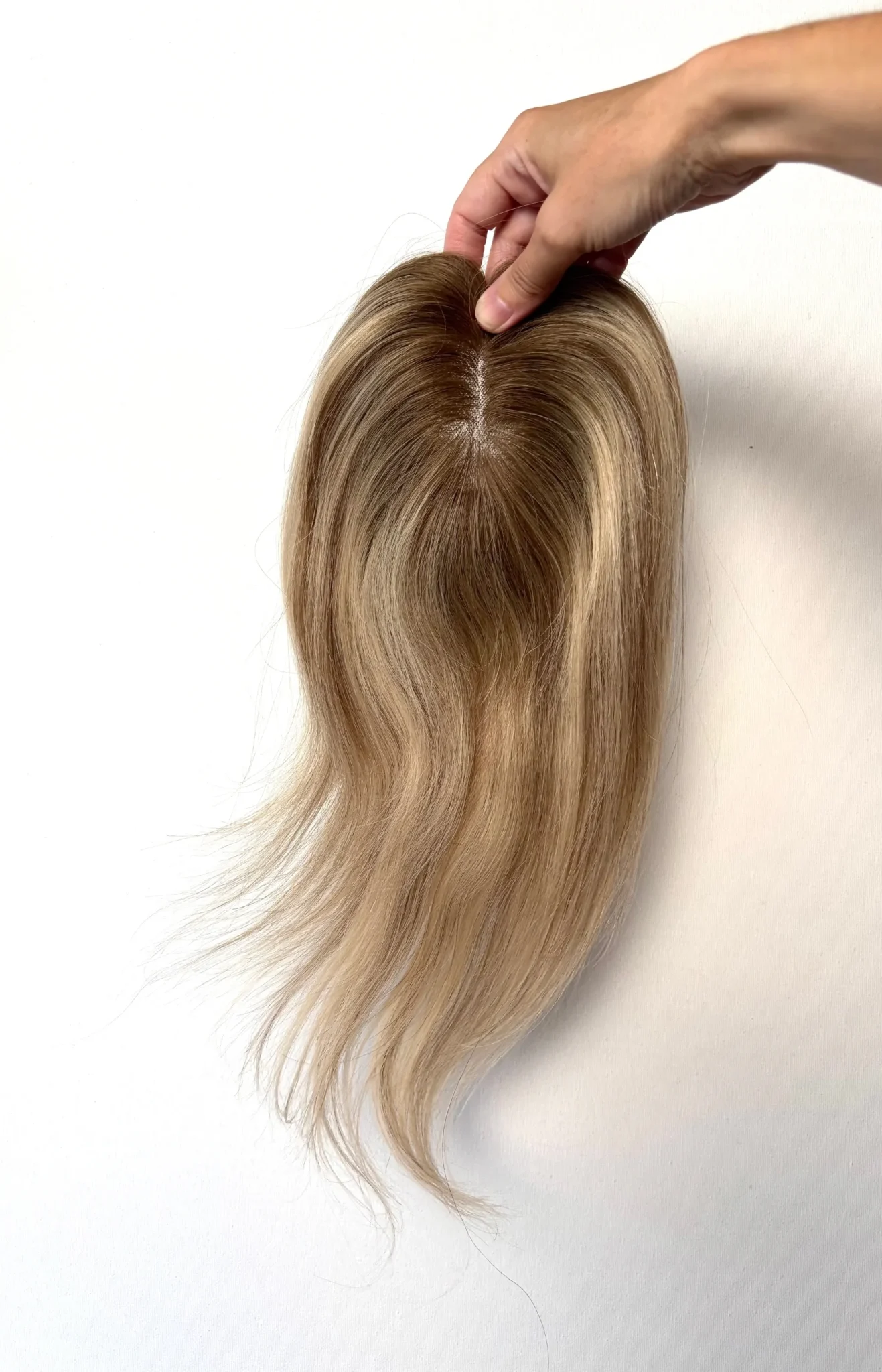 Volumateur base Mono -25cm-cheveux naturels -teinte blond méché – Image 4