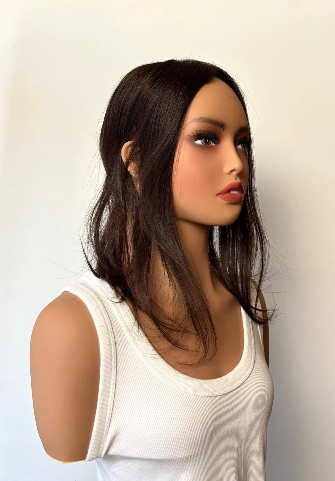 Volumateur base Mono -35cm-cheveux naturels chatain fonce – Image 4