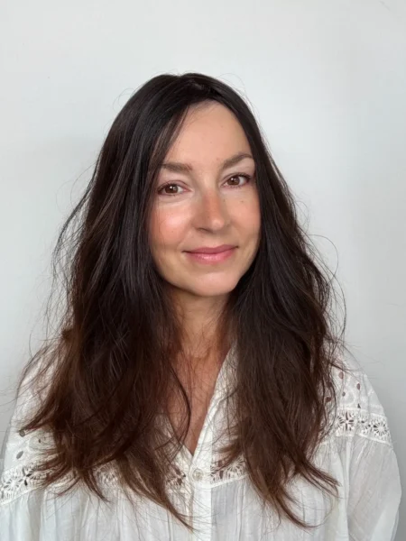 MORGANE Silk Topper – Brazilian Hair – Dark Brown Ombre – 18'